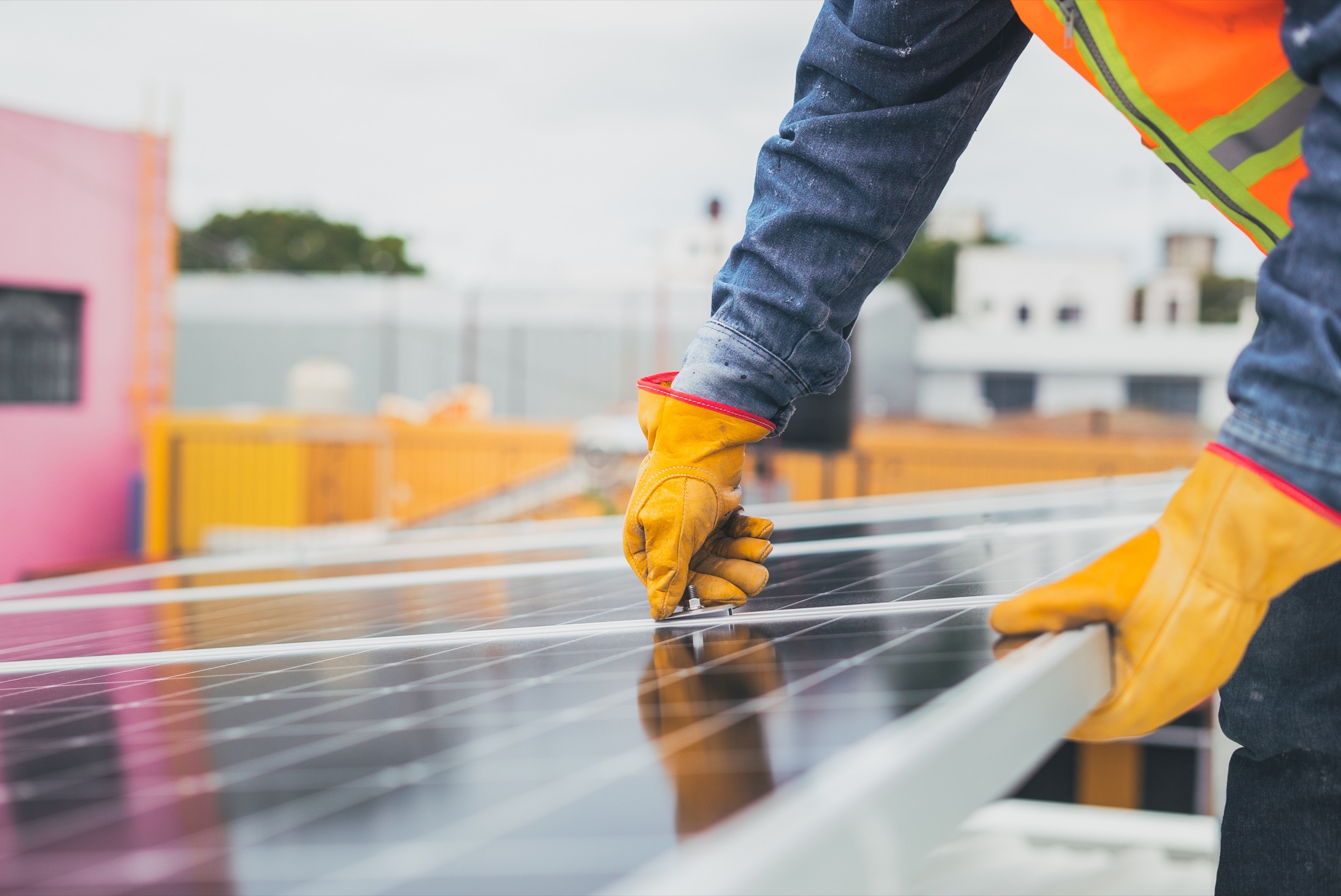 Solar construction field work