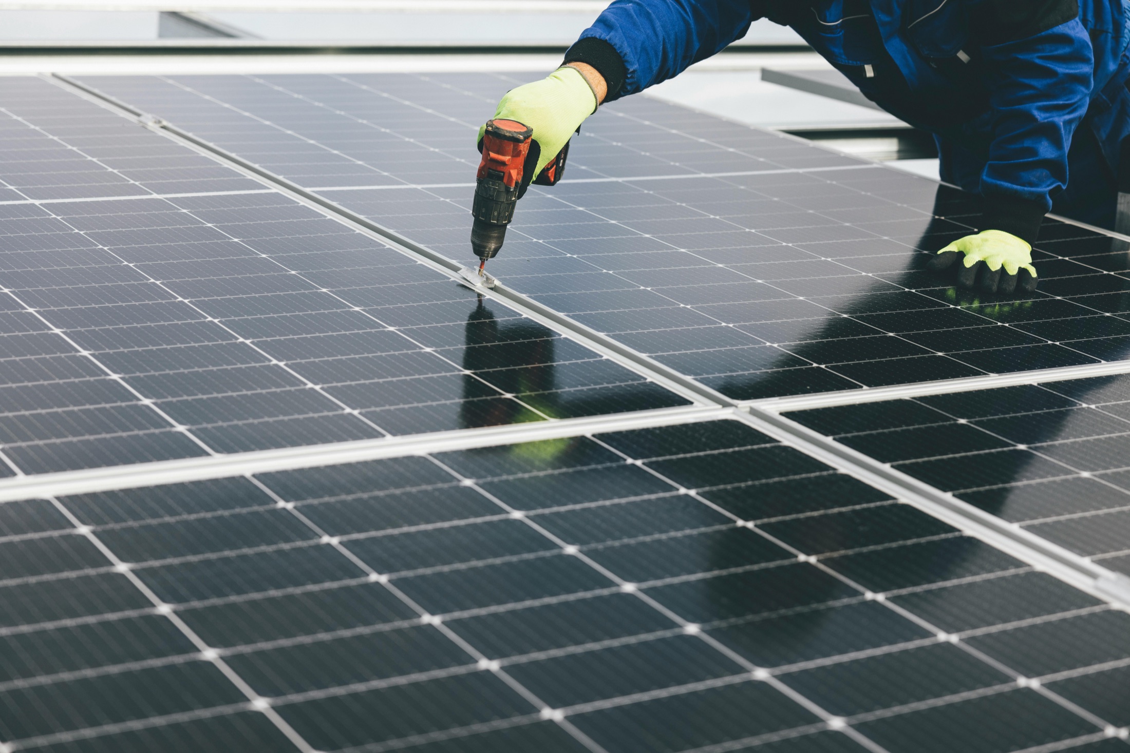 Solar module installation work